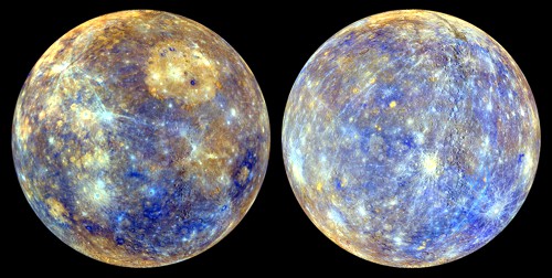 Merkur na základě snímkování sondy MESSENGER