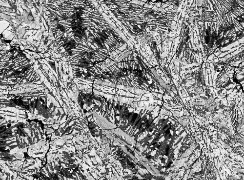Krystalická struktura meteoritu ALHA81001