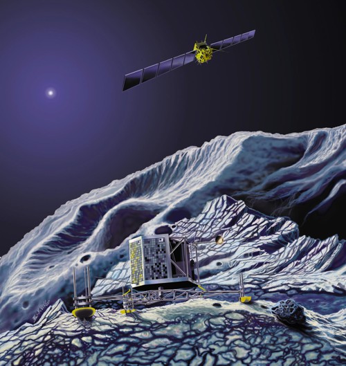 Robotický průzkumník Philae na povrchu komety 67P/C-G