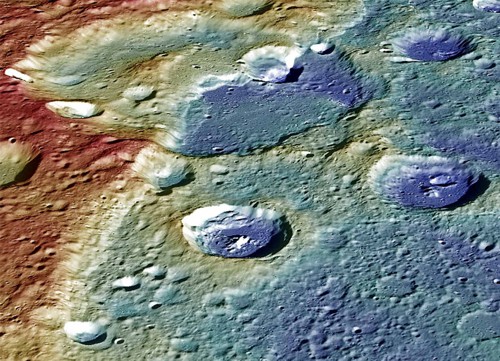 Zlom vytvořený při chladnutí Merkuru