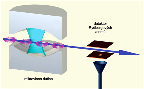 Mikrovlnn dutina a detektor stavu Rydbergovch atom