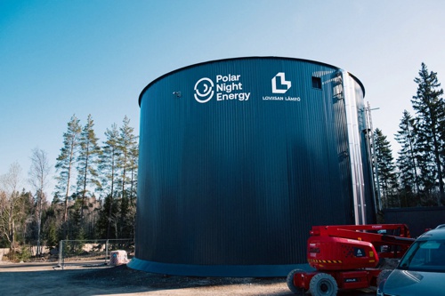 Písečná baterie s dodávaným výkonem 1 MW ve finské obci Pornaien