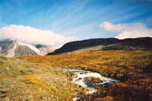 Far glacier behind many valleys