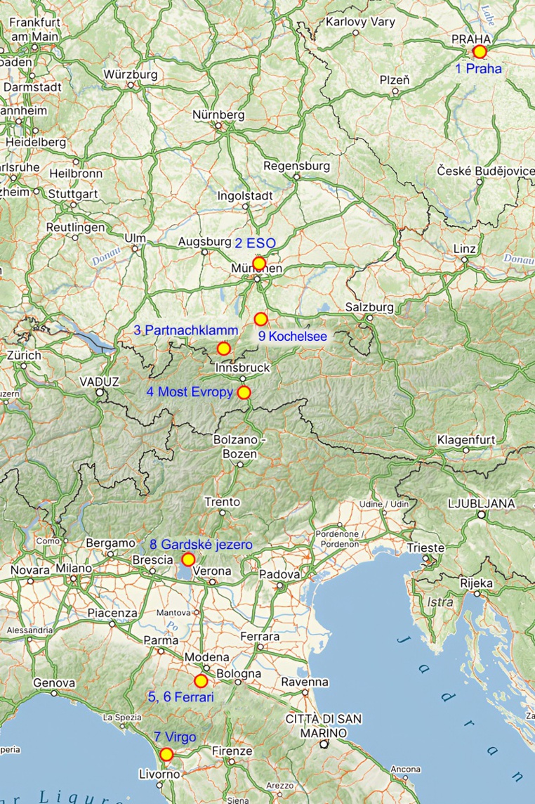 Mapa cesty