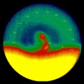 Jižní pól Venušeí (gif, 120 kB)