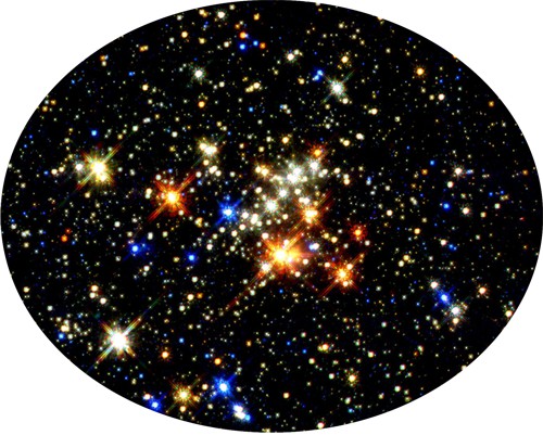 Hvězdokupa Paterčata (HST) v blízkosti středu Galaxie