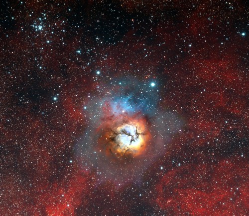 Mlhovina Trifid ze Střelce (M 20)