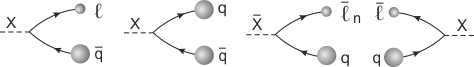 Některé reakce X a Y částic