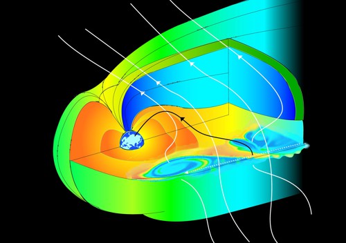 Víry na bocích magnetosféry Země
