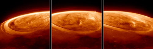 Polární záře z JWST