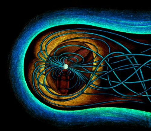 Umělecká vize magnetosféry Neptunu