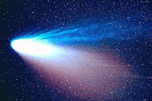 Dva ohony komety Hyakutake