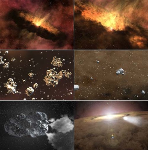 Vznik sluneční soustavy a komet (avi, 5 MB)