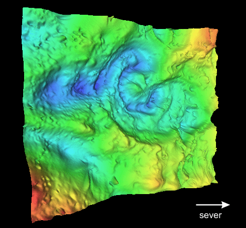 Chicxulub – topografická mapa