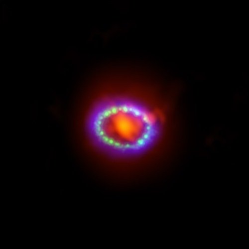 Kompozitní snímek SN 1987A
