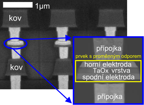 Snímek paměťové buňky v mikroprocesoru řady MN101L