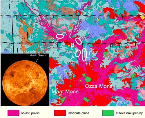 Geologická mapa studované oblasti