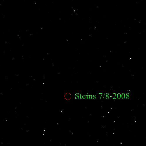 Planetka 2867 Šteins zobrazená pomocí systému OSIRIS z paluby Rosetty
