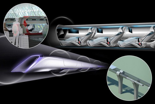 Původní představa projektu Hyperloop Elona Muska