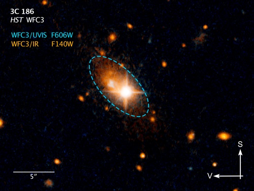 Kvazar 3C 186 a jeho hostitelská galaxie