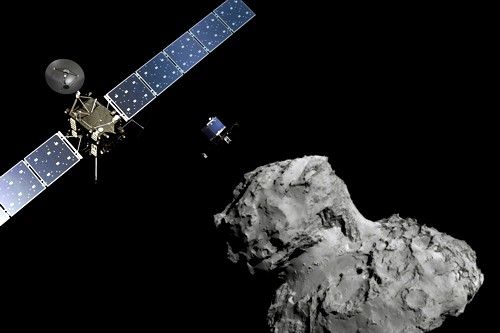 Rosetta a moje maličkost u komety.
Právě se chystám přistát