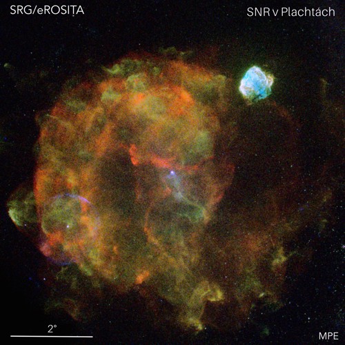 Pozůstatek po supernově v souhvězdí Plachet