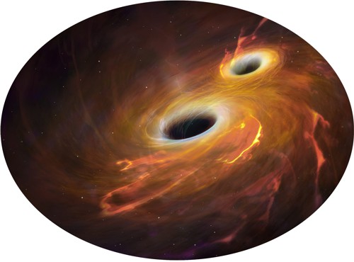 Počítačová simulace gravitačních vln vznikajících při sloučení dvou černých děr
