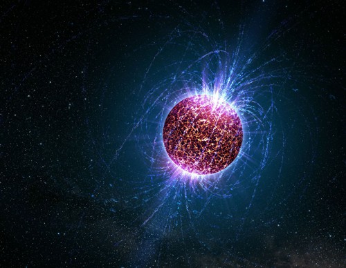 Umělecká vize neutronové hvězdy