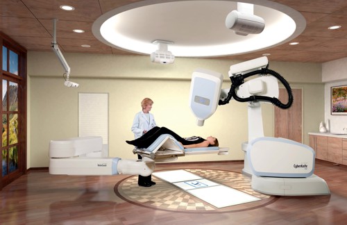 Stereotaktická ozařovna vybavená přístrojem CyberKnife