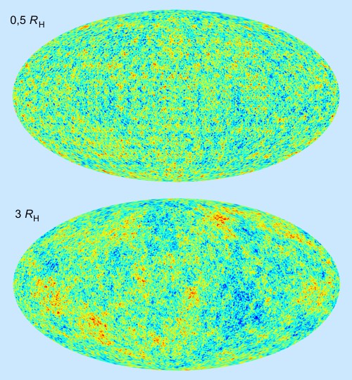 Numerická simulace teplotních fluktuací pro různě velké vesmíry