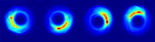 Lokalizované orbity elektronů z numerické simulace