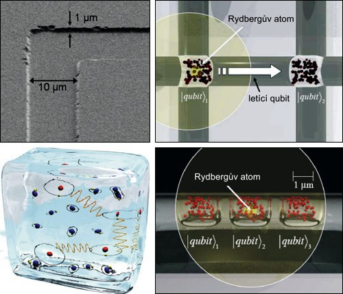 Základ kvantového počítače budovaného v 5th Institute of Physics ve Stuttgartu