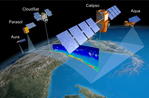 Družice Calipso skenuje pomocí lidaru výškový profil aerosolů v atmosféře Země