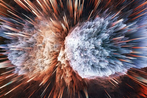 Umělecké ztvárnění exploze supernovy