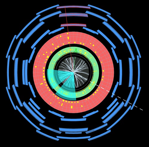 Záchyt toponia na detektoru ATLAS