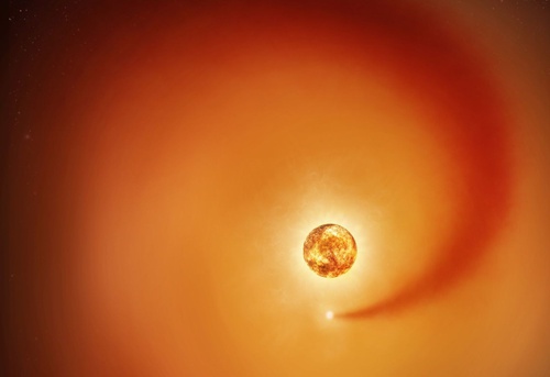 Umělecká představa souputníka Betelgeuse