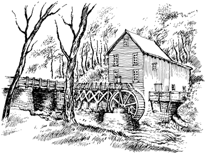 Pohyb mlýnu způsobuje gravitace