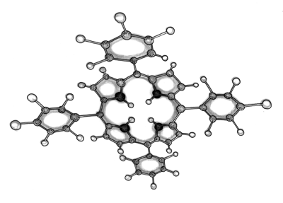 Porfyrin pro dvojštěrbinový experiment